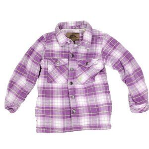 Legendary Whitetails Shacket Jacket Girls Youth XS Pink Sherpa Lined Snap Button